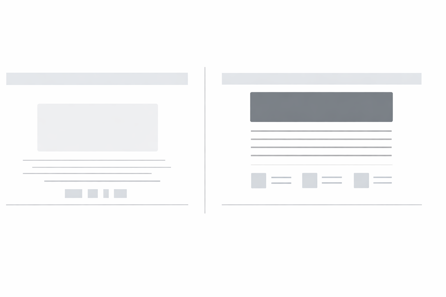 結論を後に書いた記事と先に書いた記事の読みやすさの違いを示した比較図
